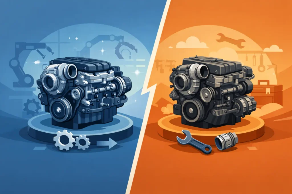 ENGINE REMANAIFACTURING VS REBUILT ENGINE