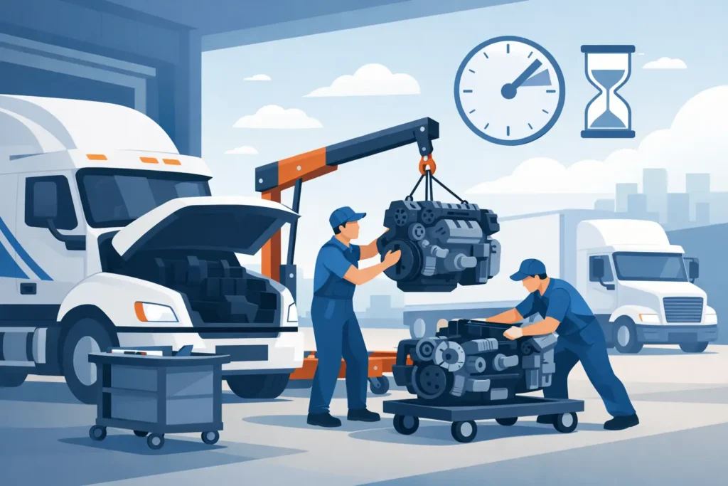 Fleet Truck Engine Swap Example That Cuts Downtime
